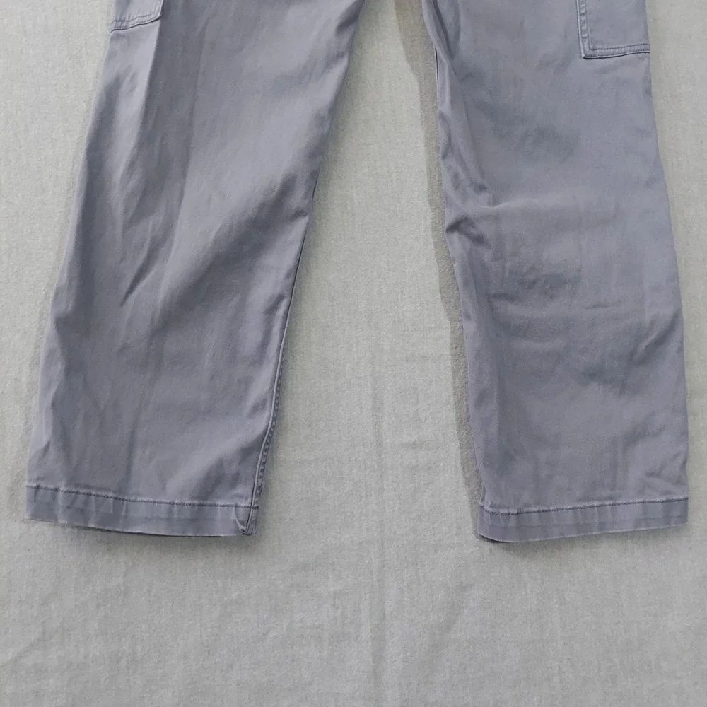 Hollister Women Y2K Gray Utility Cargo Pants High Rise Straight Leg Size 3S / 2S